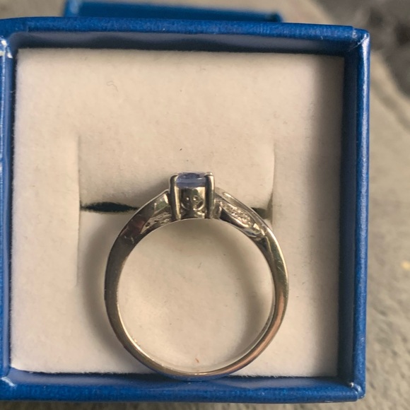 Genuine tanzanite sterling silver ring - Picture 5 of 8
